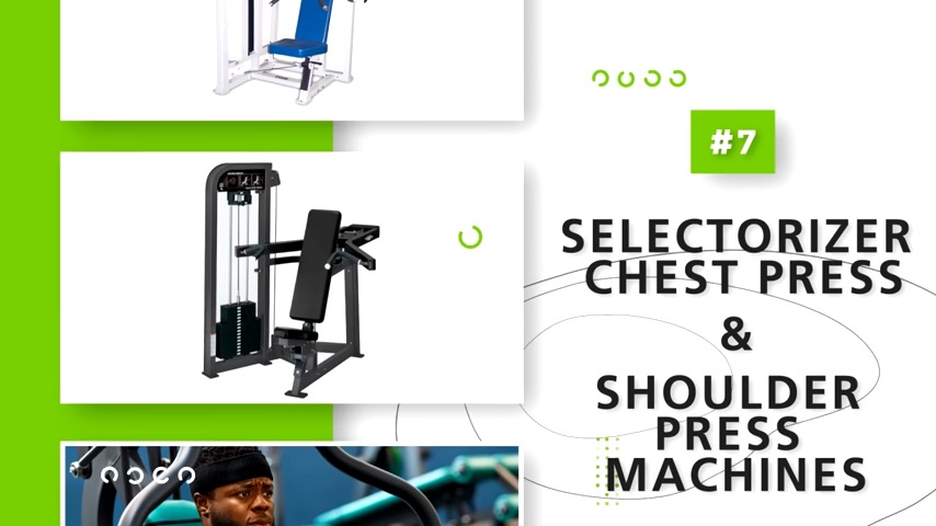 Selectorized Chest Press and Shoulder Press Machines